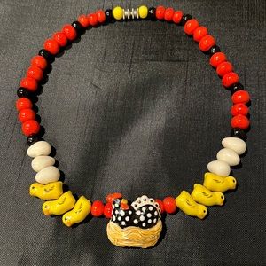 Candace Loheed-designed Rare Vintage ceramic necklace